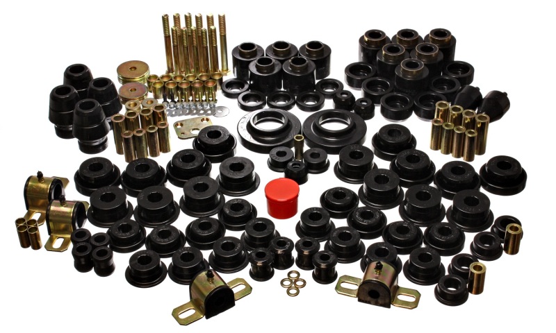 Jeep Wrangler Suspension Bushing Kit - Energy Suspension - Hyper-Flex System with 1in Body Lift Kit - Black - `97-`06 Jeep Wrangler Suspension Bushing Kit - Energy Suspension - Hyper-Flex System with 1in Body Lift Kit - Black - `97-`06
